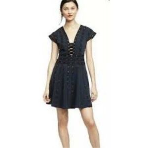Zac Posen Blue and Black Dress Silver Hardware PRETTY LITTLE LIARS Aria Size 6
